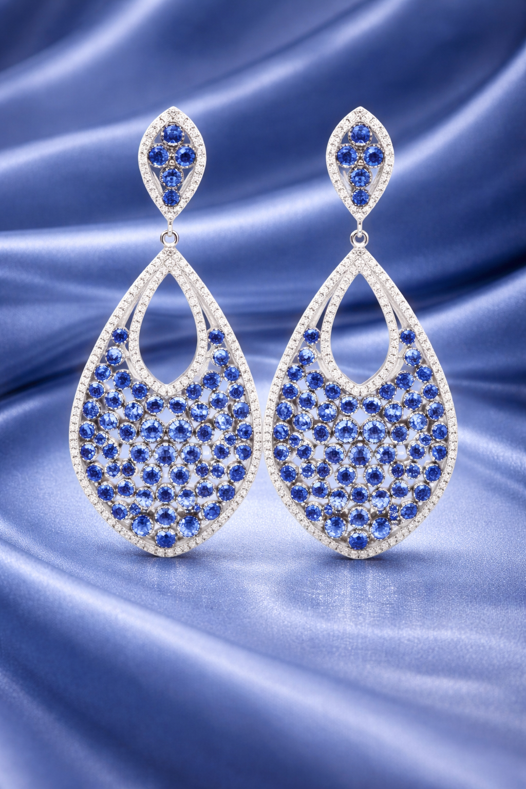 Blue CZ Earrings