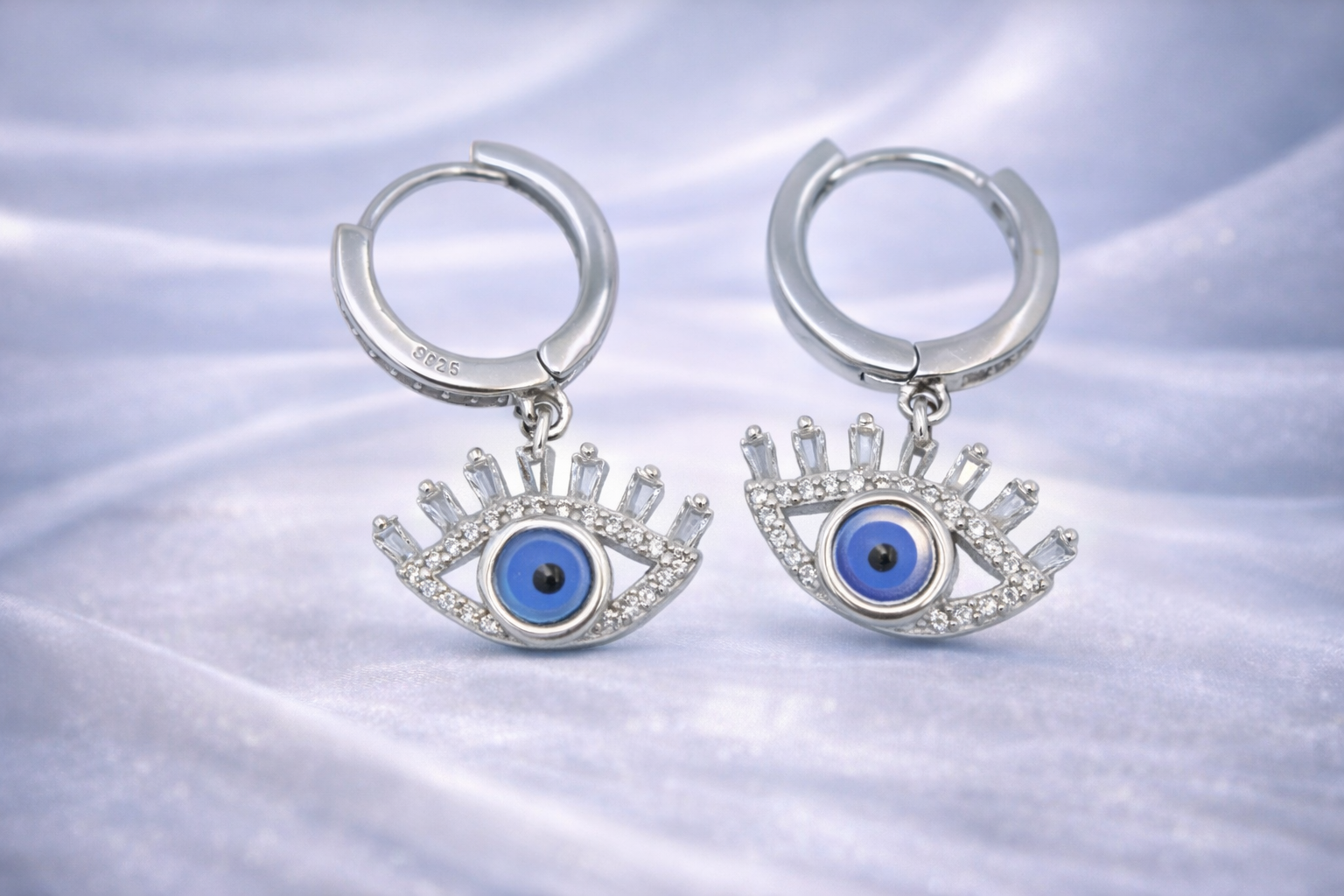 Evil Eye Hoop Earrings