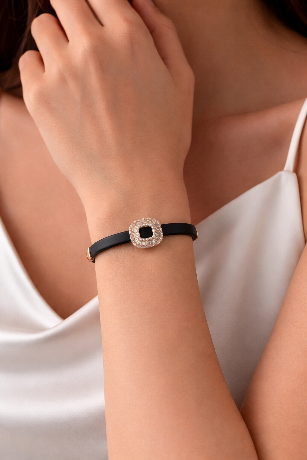 Square Halo Bracelet