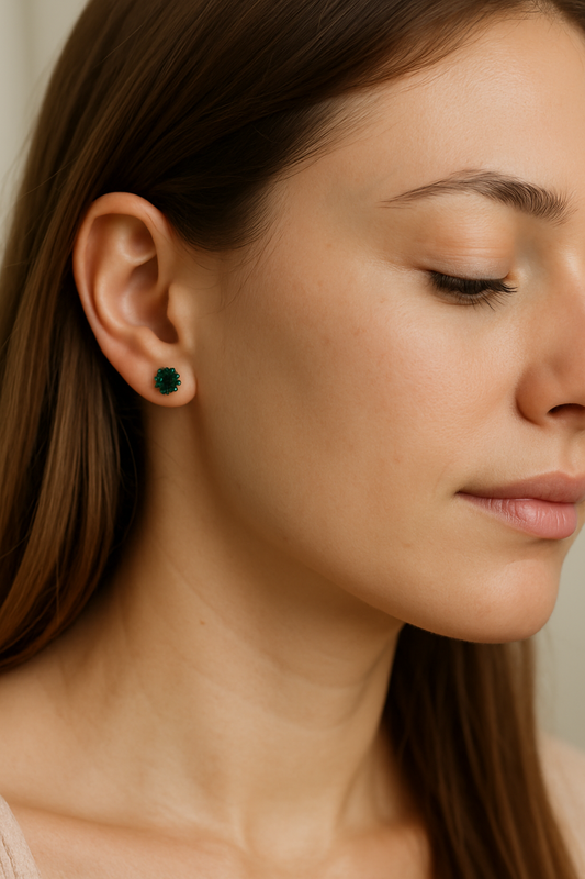 Colorful Crystal Stud Earrings Set