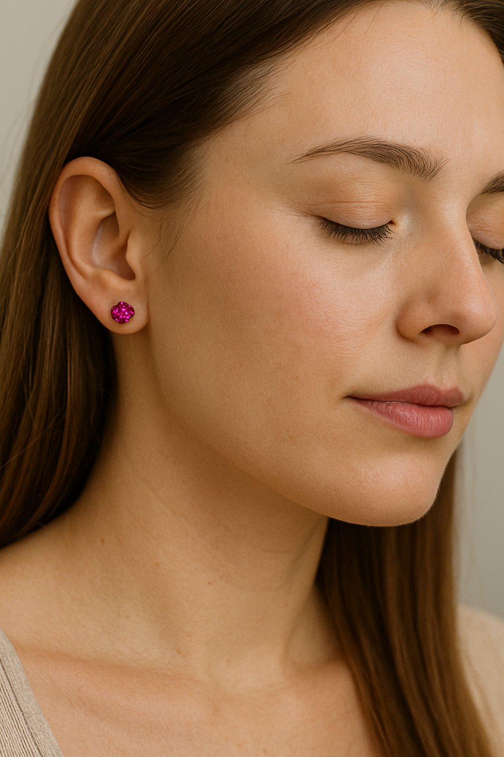 Colorful Crystal Stud Earrings Set