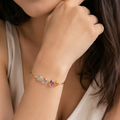 Natural Gemstone Open Cuff