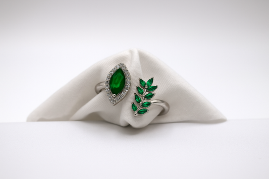 Verdant Bloom  CZ Ring