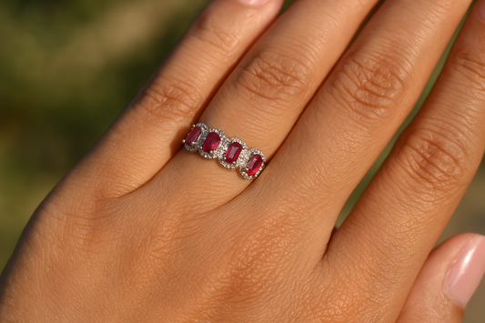 Ruby Curve Zirconia Band