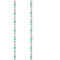 Mint Green & White Zircon Anklet