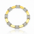 Men's dual tone geometric Bracelet