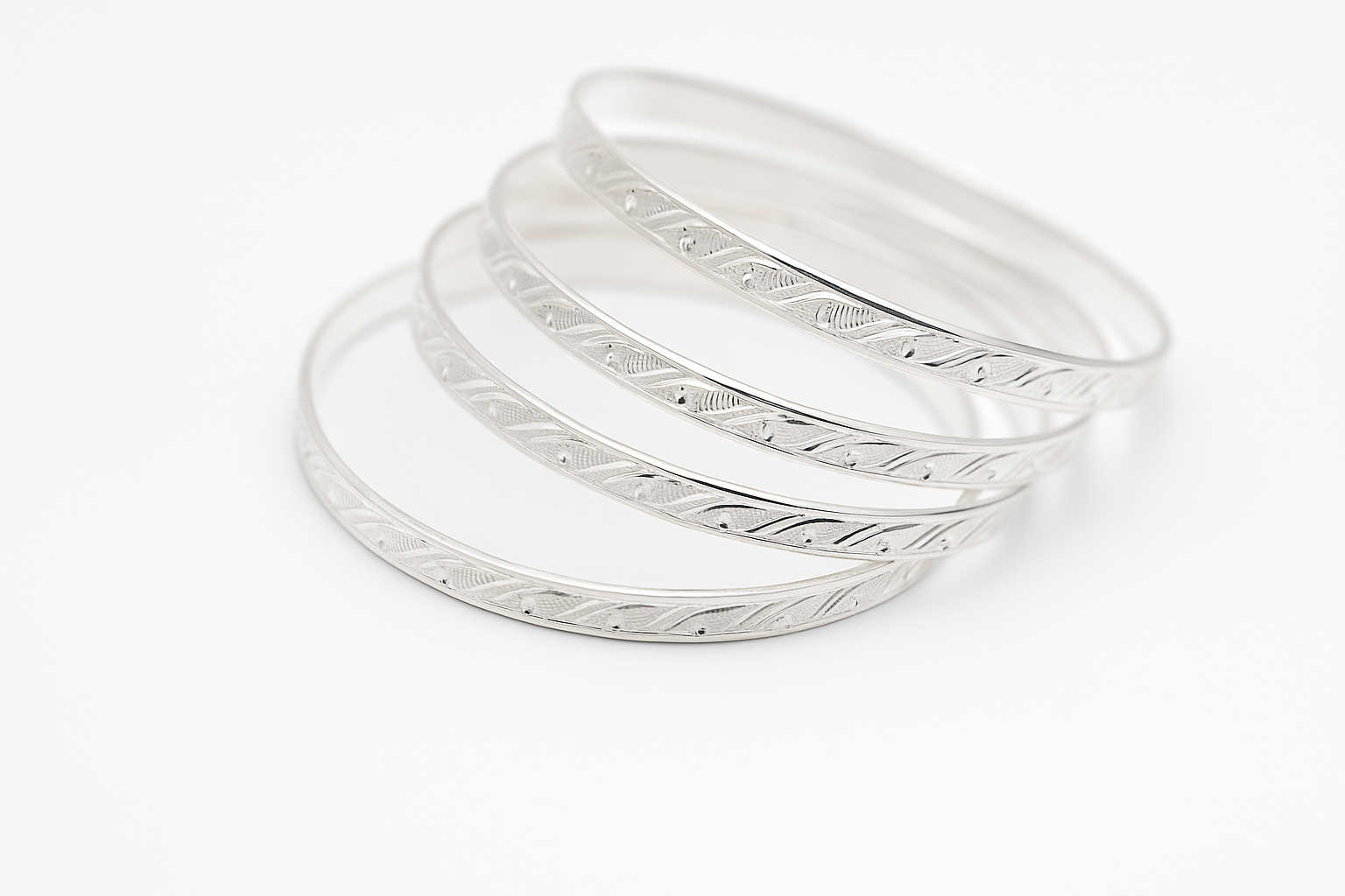 Engraved Bangles Set