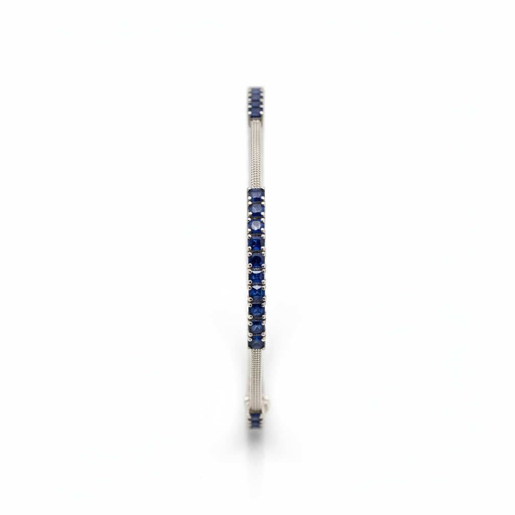 Sapphire Radiance Bangle Bracelet