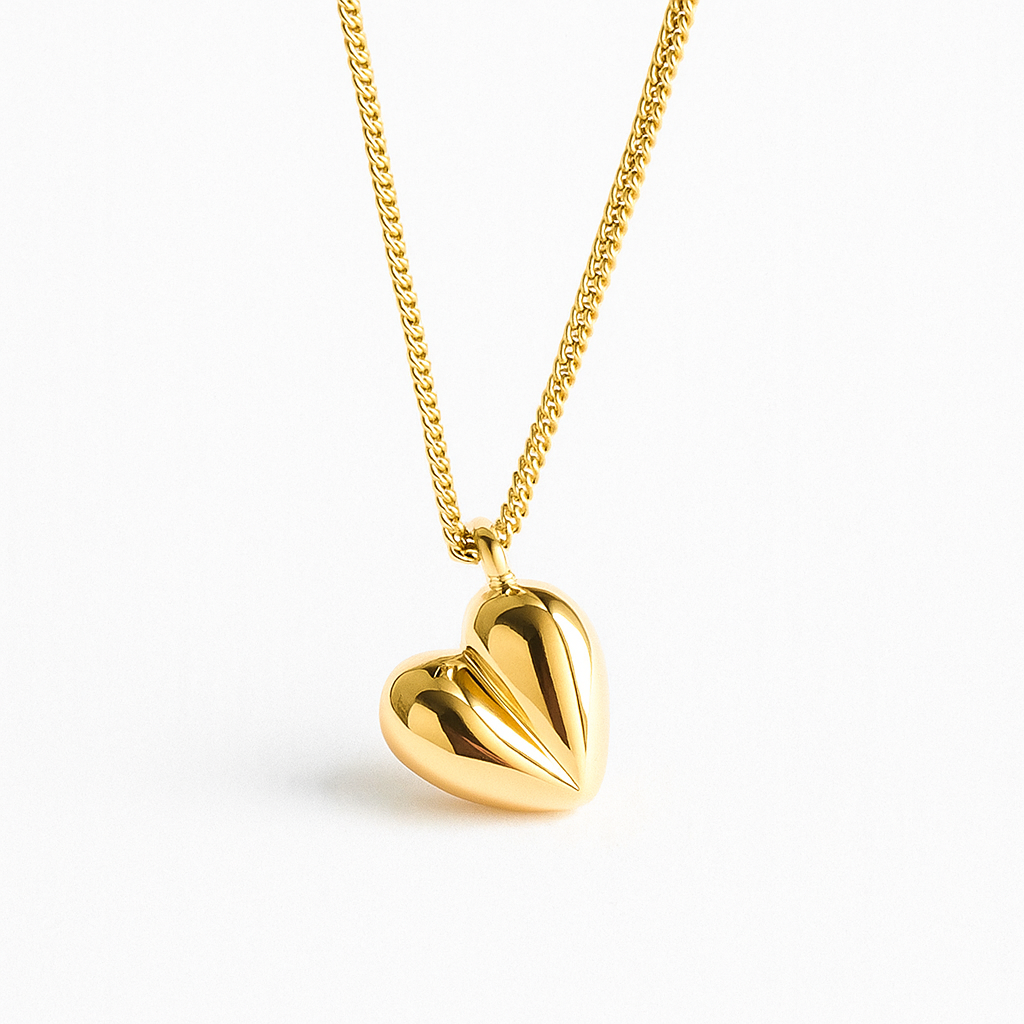 Heart Pendant Necklace | 18 K Gold Plated