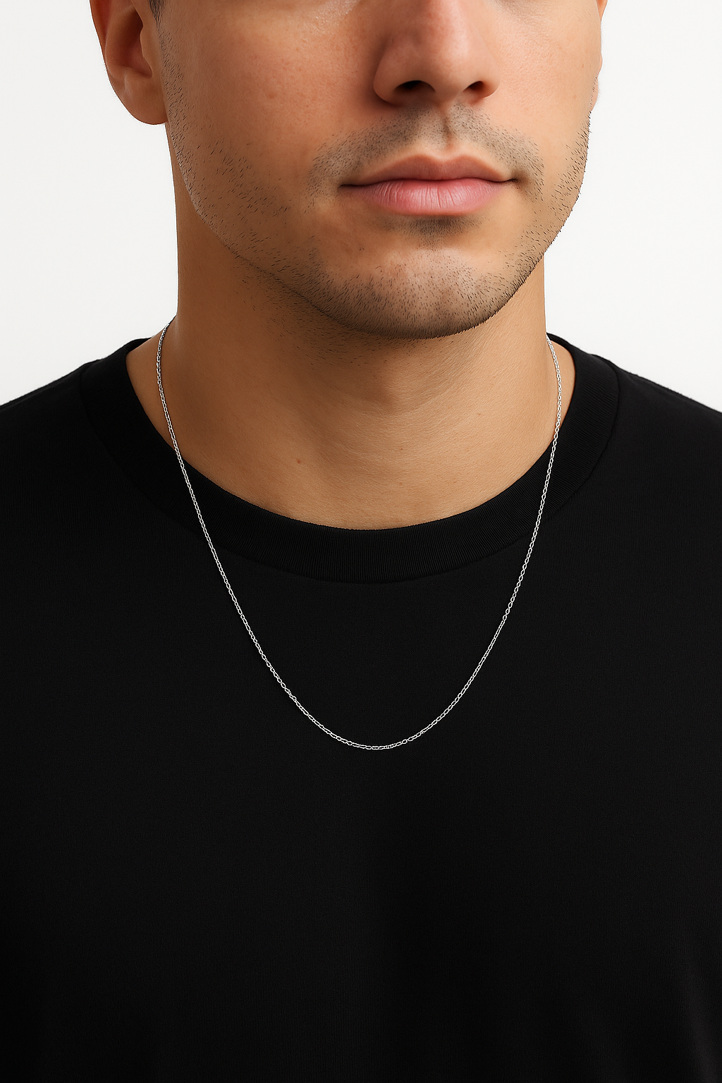 Silver Cable Chain Necklace