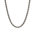 Oxidized Tribal Pattern Chain Necklace | Sterling Silver