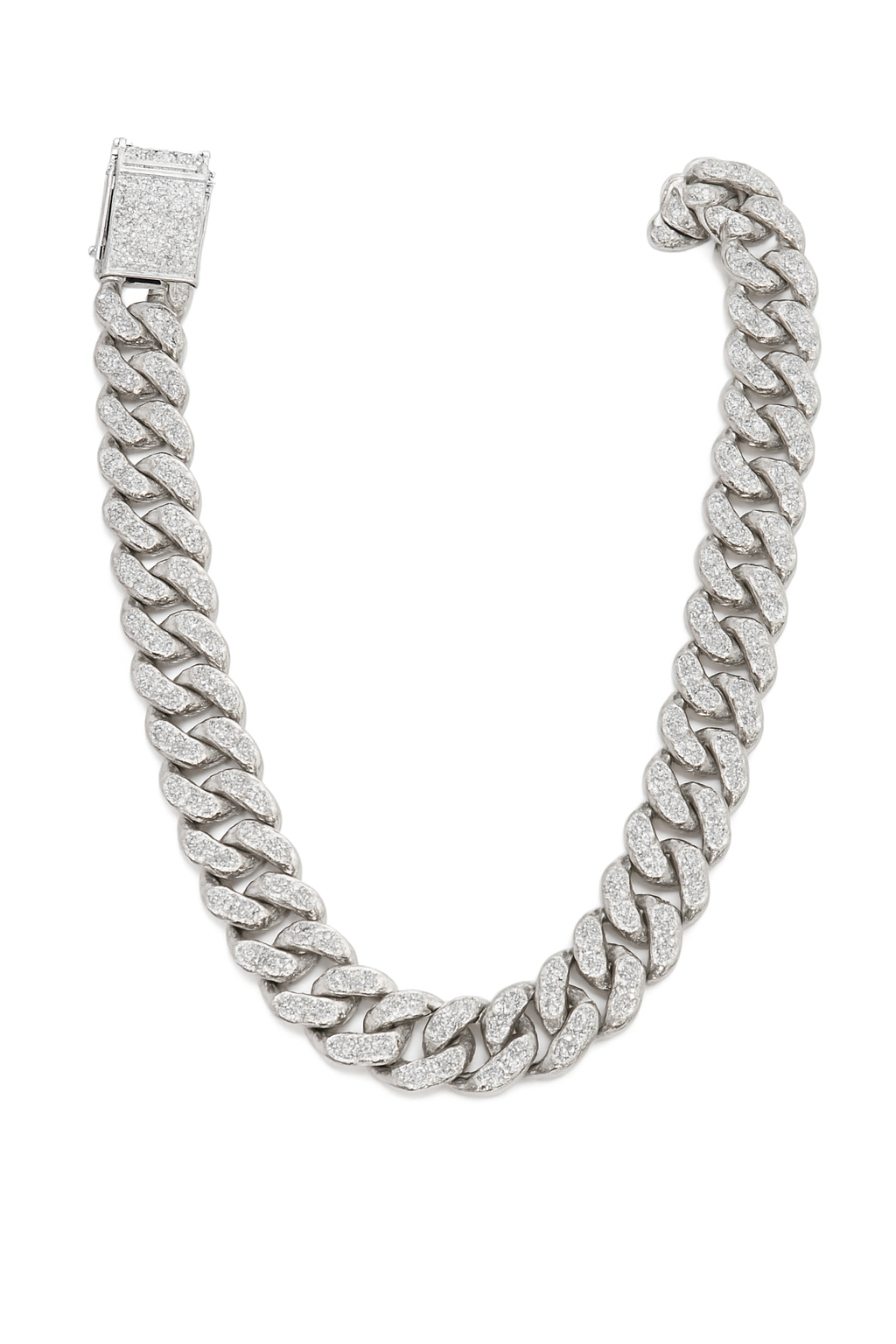 Cuban Link Chain Necklace | Iced-Out CZ Diamond Finish for Bold Luxury