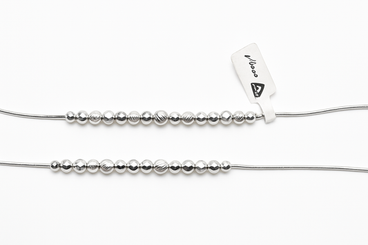 Sterling Silver 925 Beaded Anklets