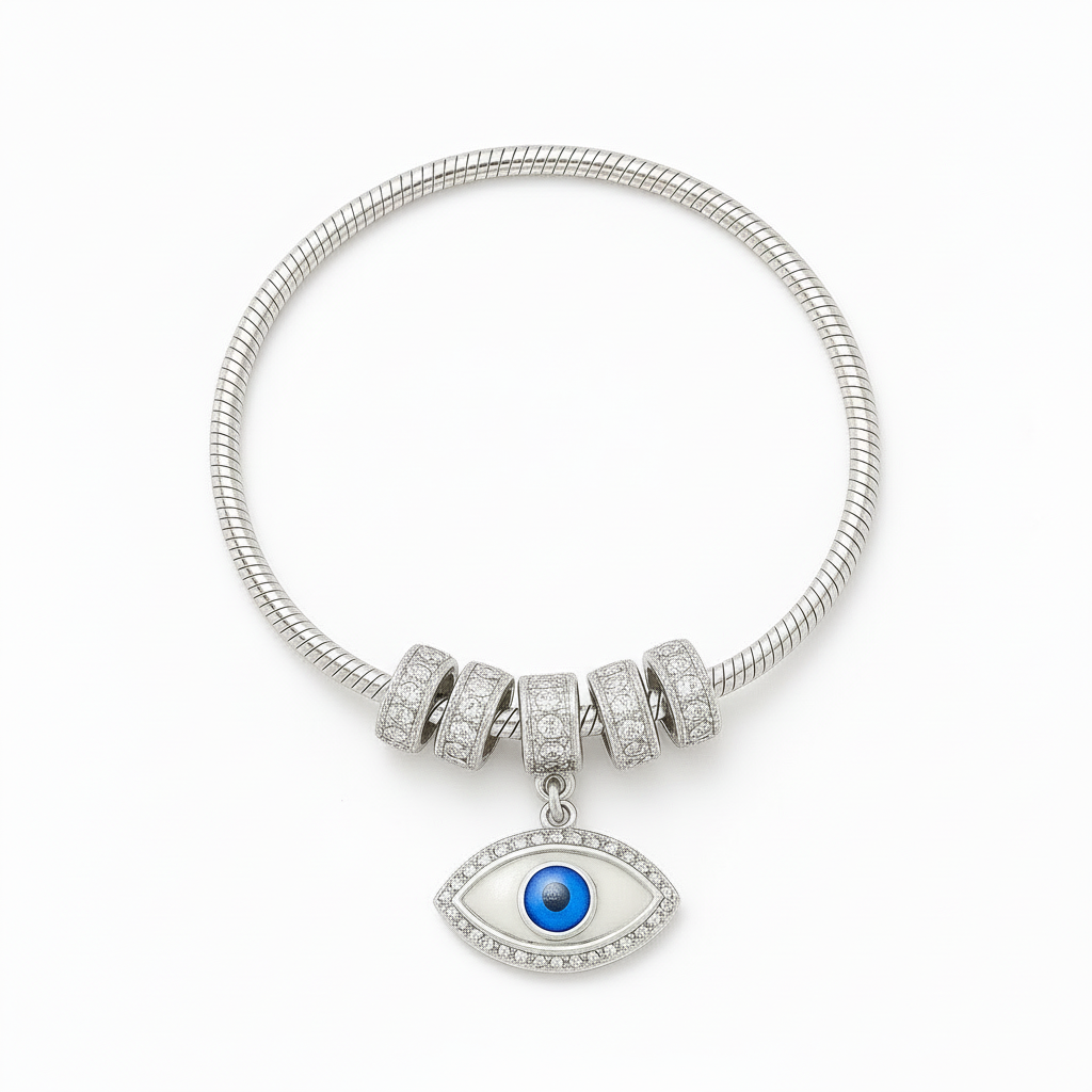 girls evil eye charm bracelet