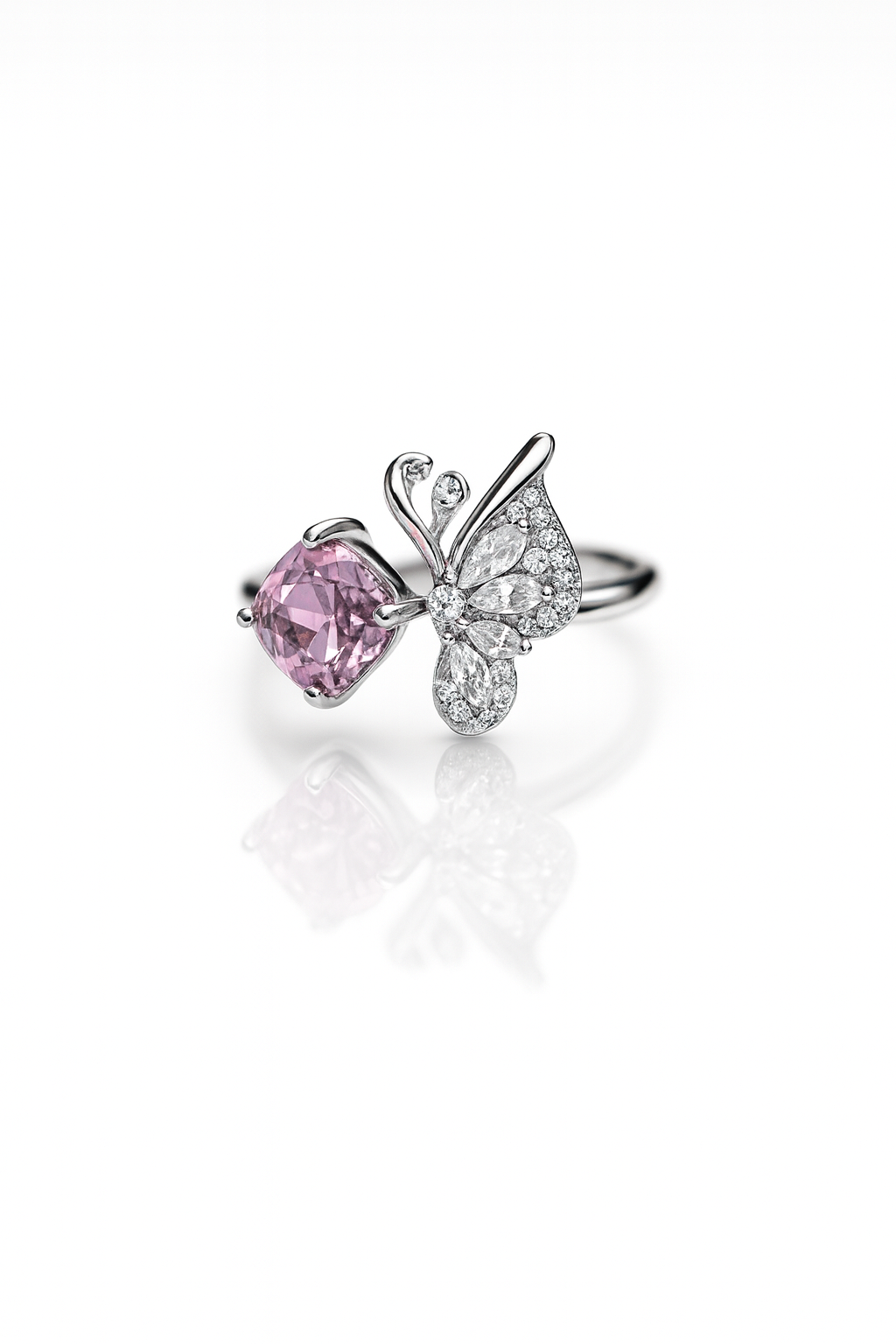 Pink Butterfly Ring