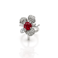 Ruby Flower Ring