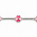 Pink Clover Hearts Bracelet