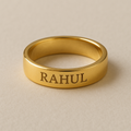 Engravable Band Ring | Personalized Name, Date & Initials