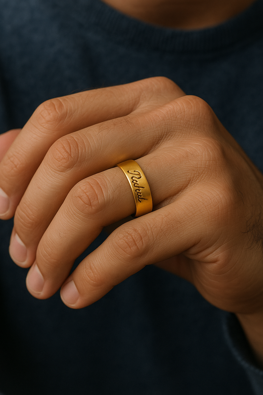 Engravable Band Ring | Personalized Name, Date & Initials