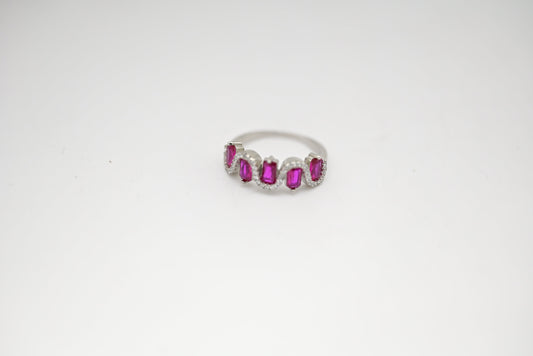Ruby Curve Zirconia Band