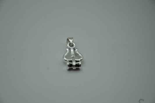 Sterling Silver Trishul Damru Pendant