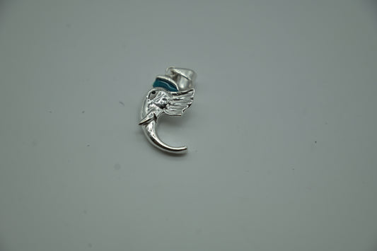 Sterling Silver Elephant Head Pendant