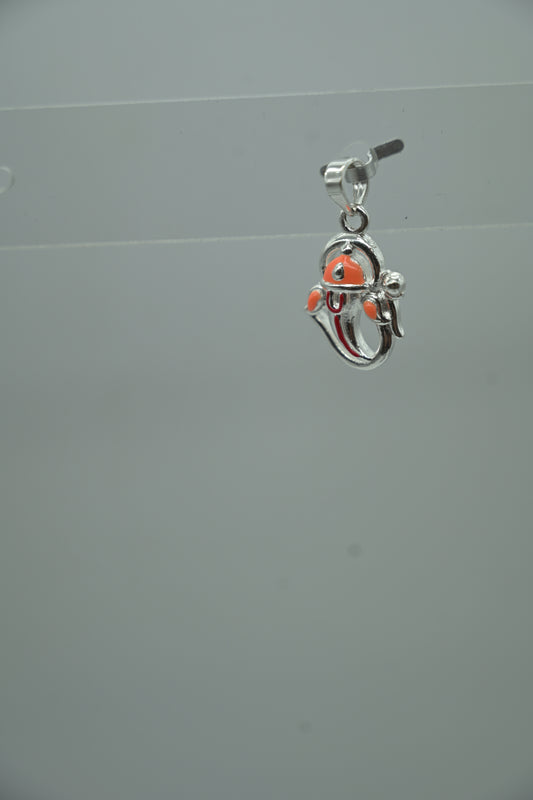 Sterling Silver Om Ganesha Pendant Charm