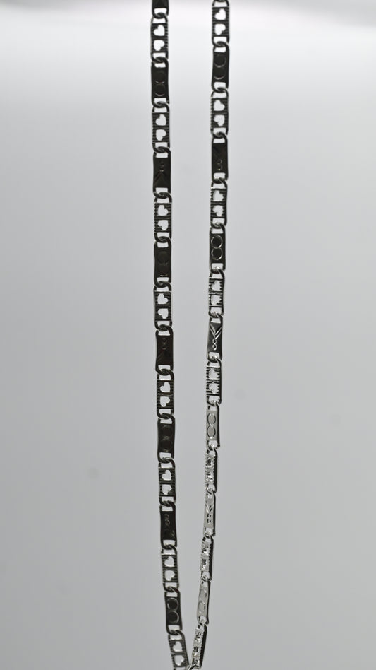 Sterling Silver Designer Box Link Chain