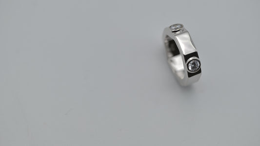 Sterling Silver Geometric Band Ring