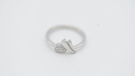 Sterling Silver Dual Heart Ring