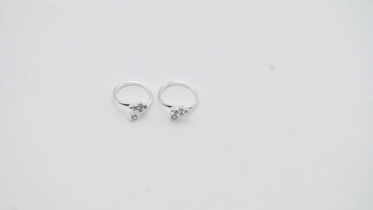 Miora 925 Sterling Silver Criss-Cross Toe Rings