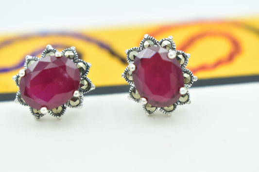 Antique Oval Stud Earrings