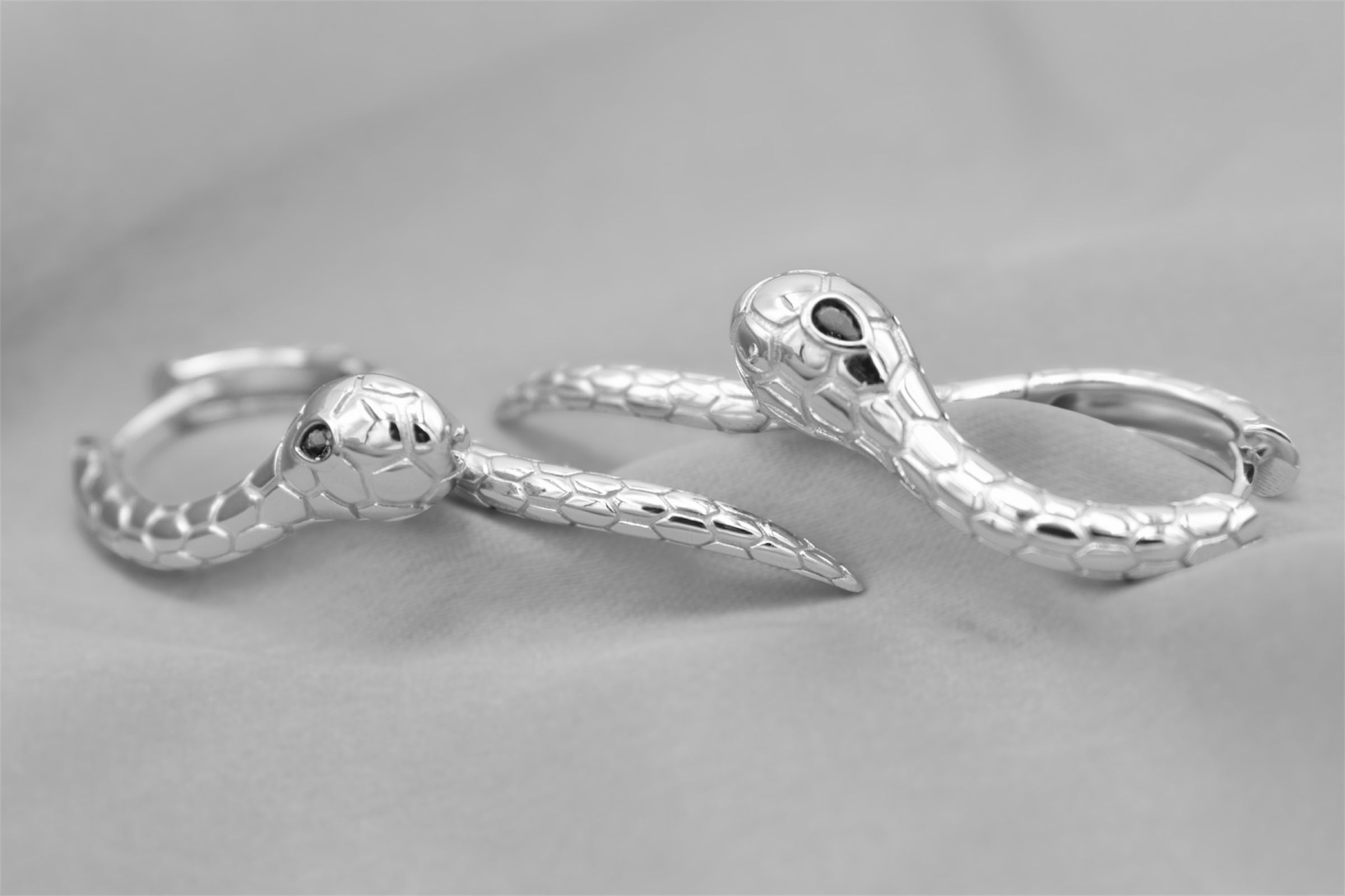 Snake Hoop Earrings