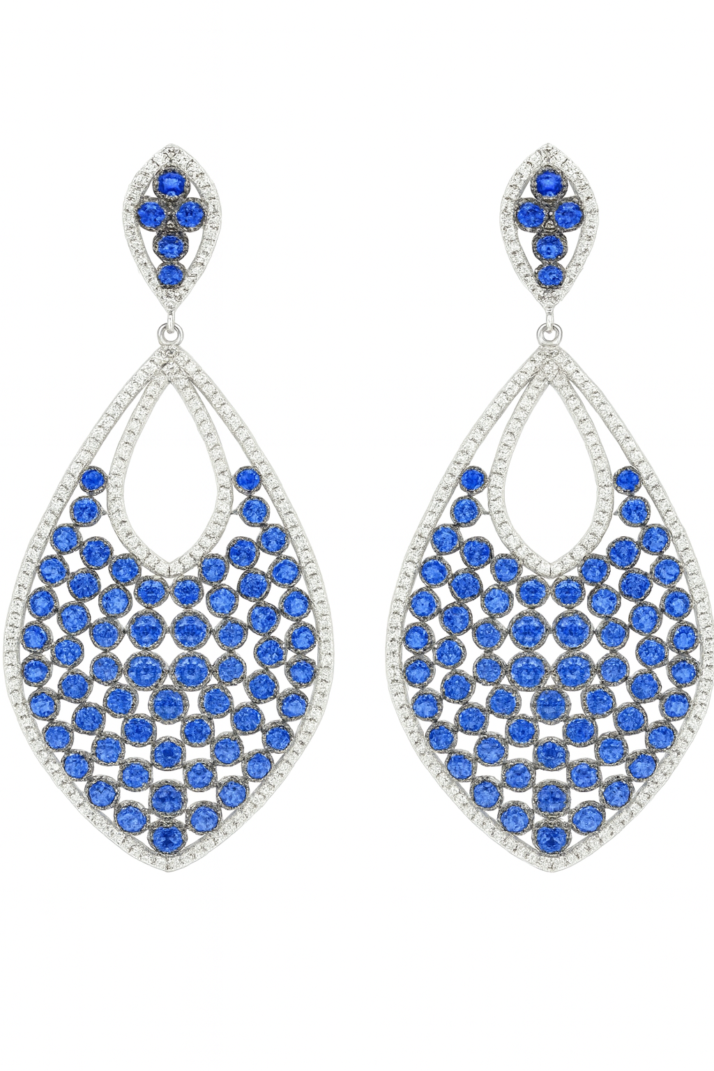 Blue CZ Earrings