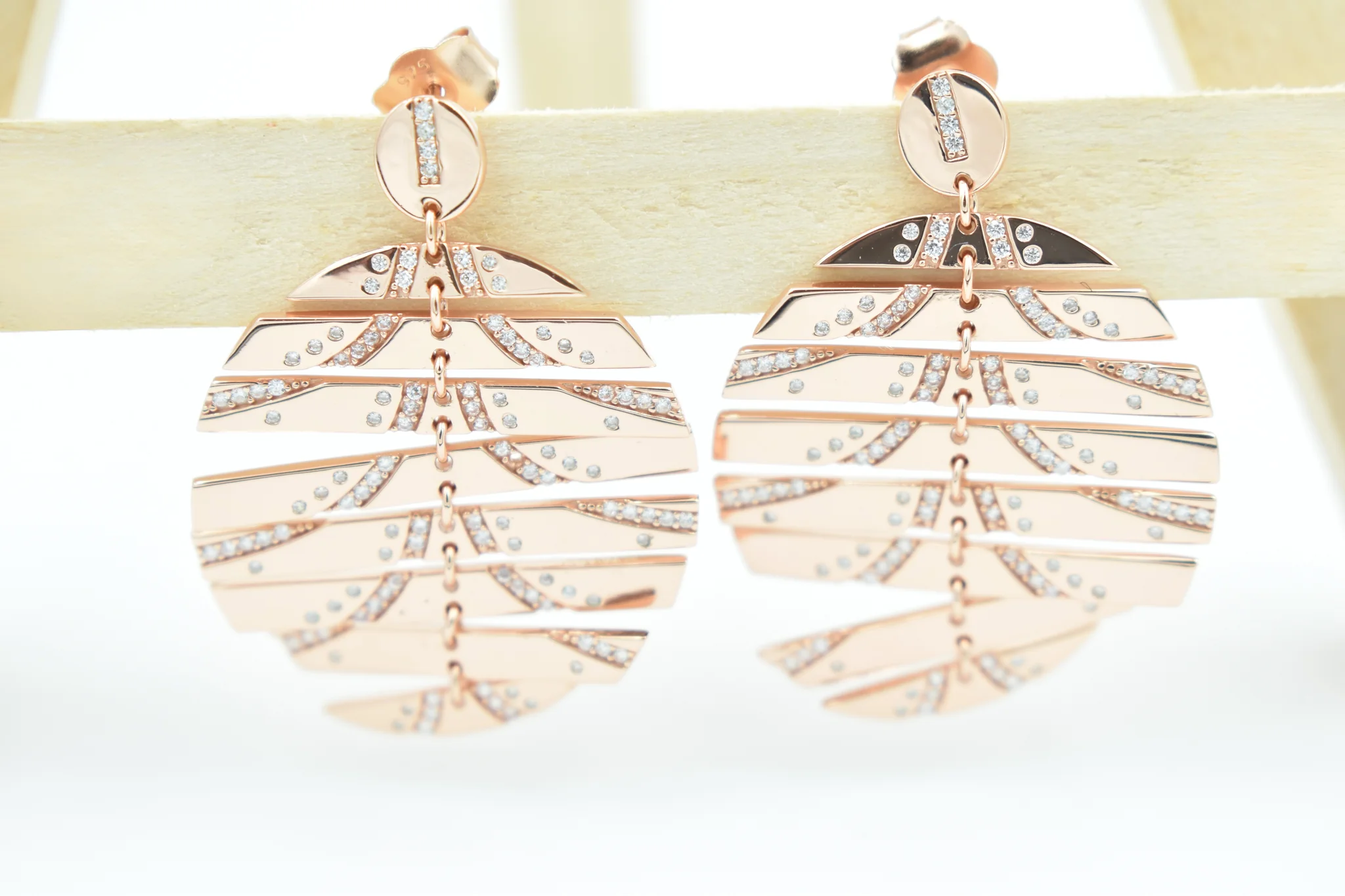 Rose Gold Statement Earrings