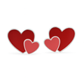 Red Heart Stud Earrings