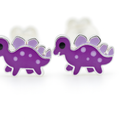 Purple Dragon Stud Earrings