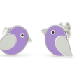 Lavender Birdie Stud Earrings