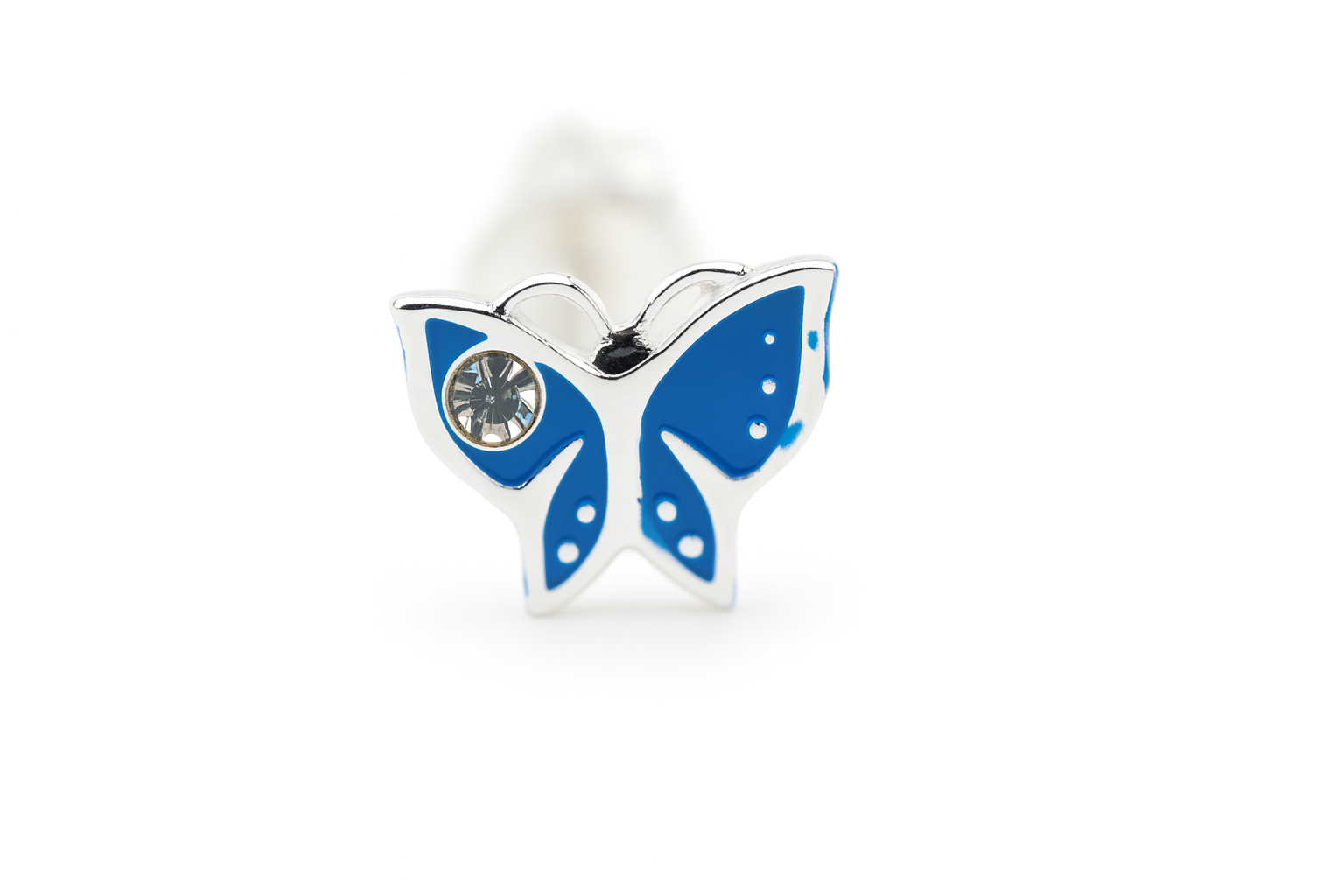 Blue Butterfly Stud Earrings