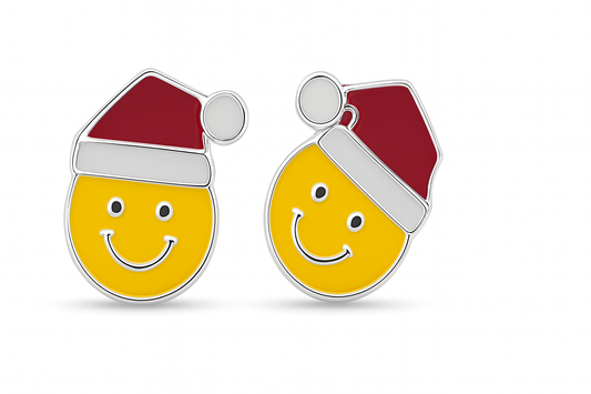 Kids Teenagers Santa Stud Earrings