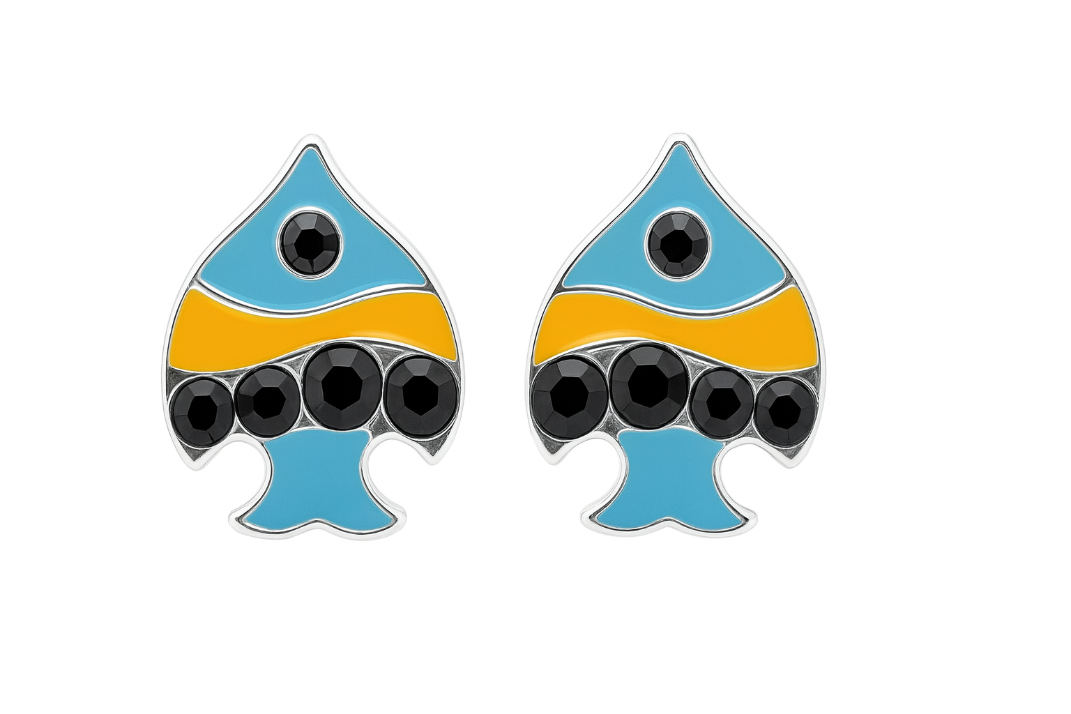 Starfish Multicolour Enamel Earrings