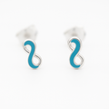 Blue Infinity Stud Earrings