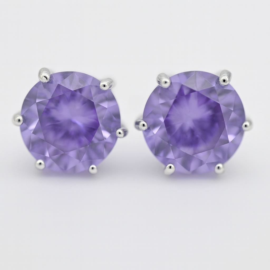 Colourful Studs Earrings with CZ
