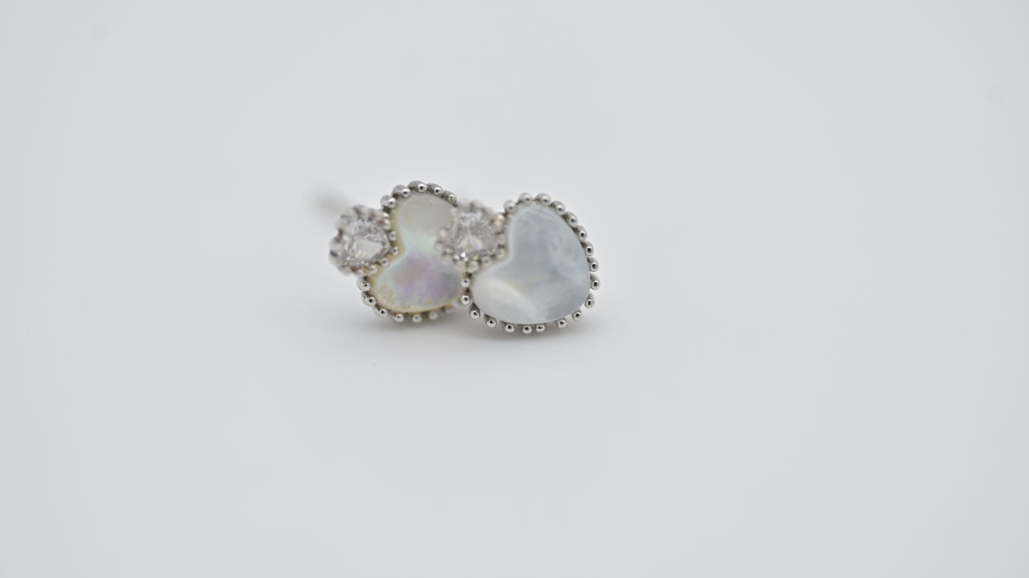 Kids Teenagers Heart with cz Earrings