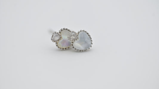Kids Teenagers Heart with cz Earrings