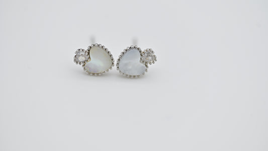 Kids Teenagers Heart with cz Earrings