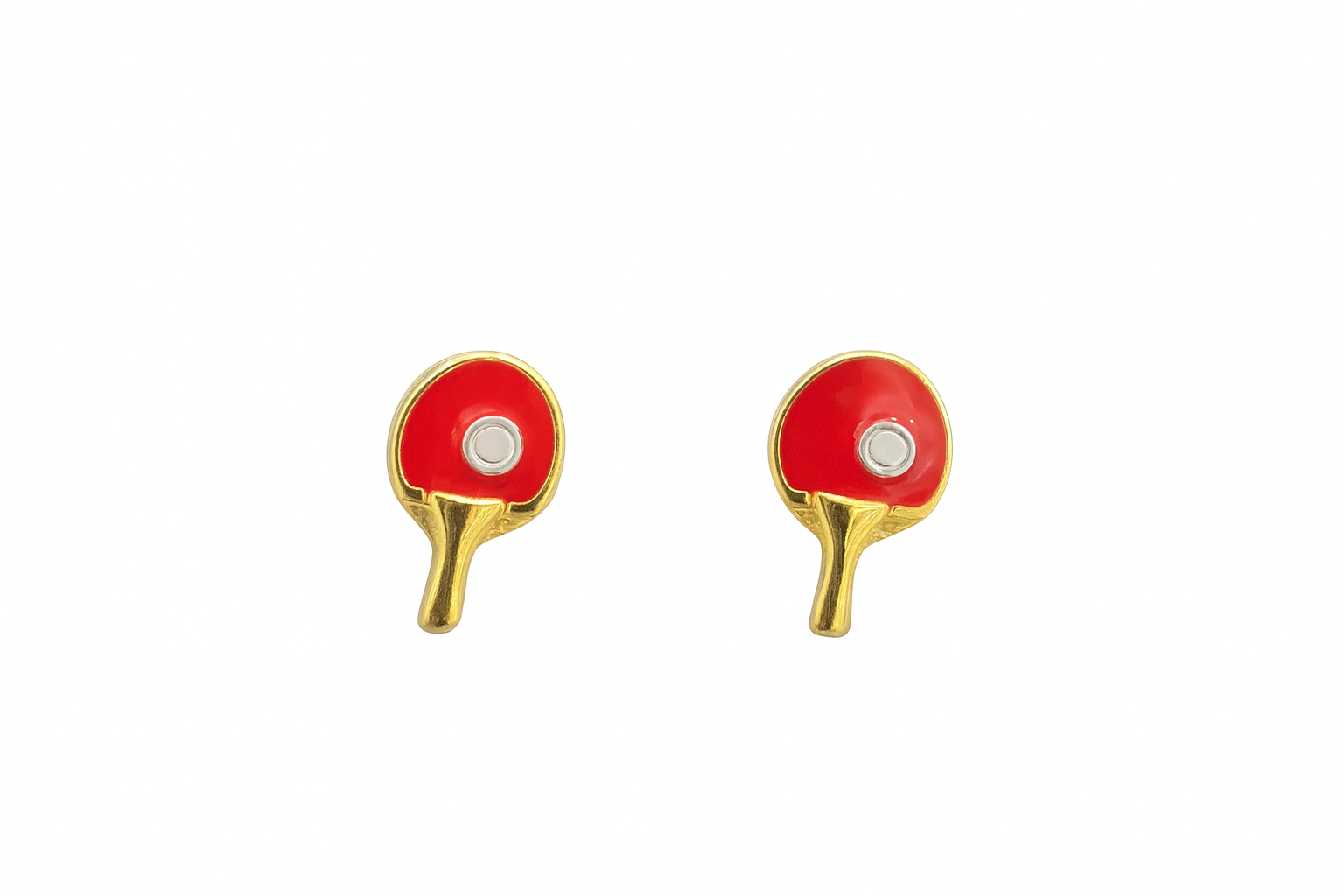 Table Tennis Paddle Stud Earrings