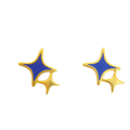 Midnight Blue Star Enamel Stud Earrings