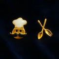 Chef & Cutlery Mismatched Stud Earrings - Miora