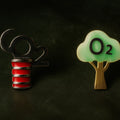 Mismatched O2 & CO2 Stud Earrings - Miora